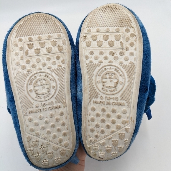 Build A Bear Dinosaur Blue Slippers 10T 11T - Picture 5 of 5